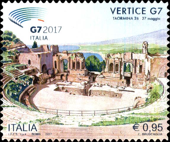Francobollo Teatro Greco di Taormina -  2017
