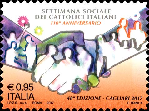 Francobollo Stretta di Mani -  2017