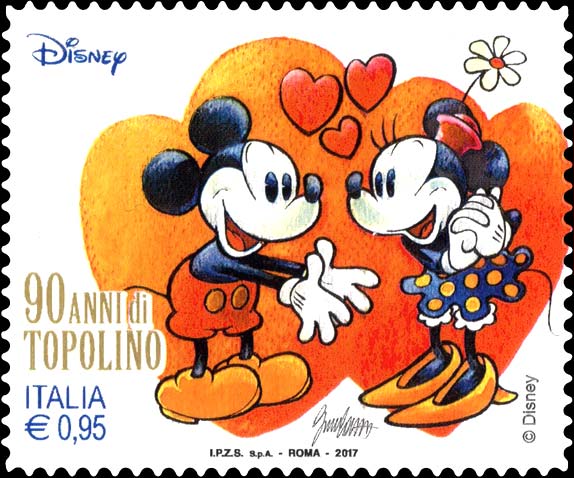 Francobollo Topolino e Minni 1 -  2017
