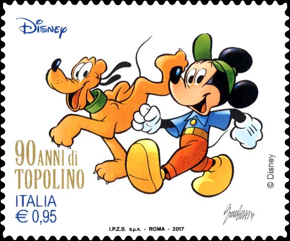 Francobollo Topolino e Pluto -  2017