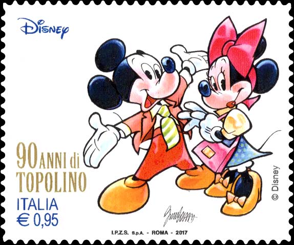 Francobollo Topolino e Minni 2 -  2017