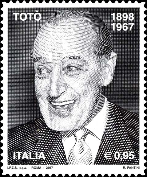 Francobollo Ritratto di Totò -  2017