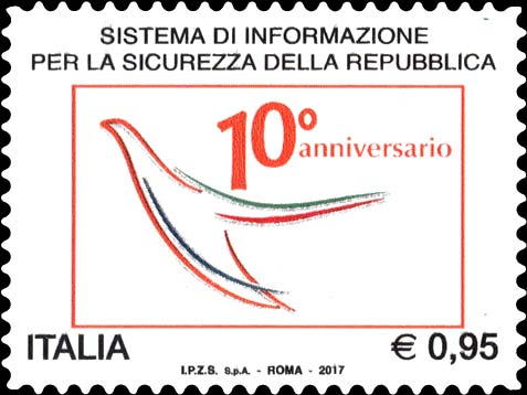 Francobollo Logo del Sistema di Informazione per la Sicurezza -  2017
