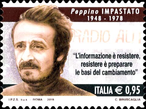 Francobollo Peppino Impastato -  2018