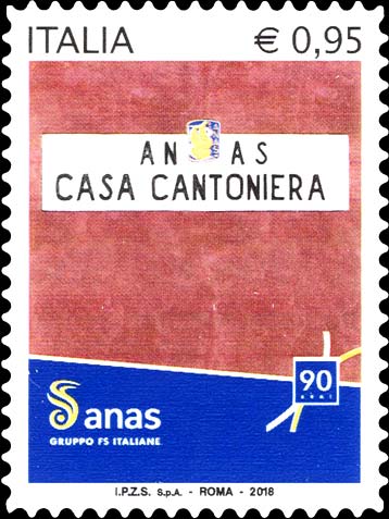 Francobollo Targa dell'ANAS -  2018