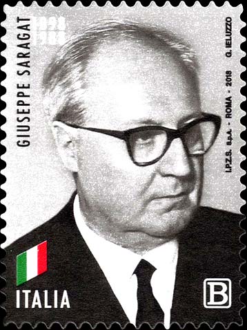 Francobollo Giuseppe Saragat -  2018