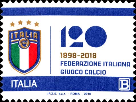 Francobollo Logo della F.I.G.C. -  2018