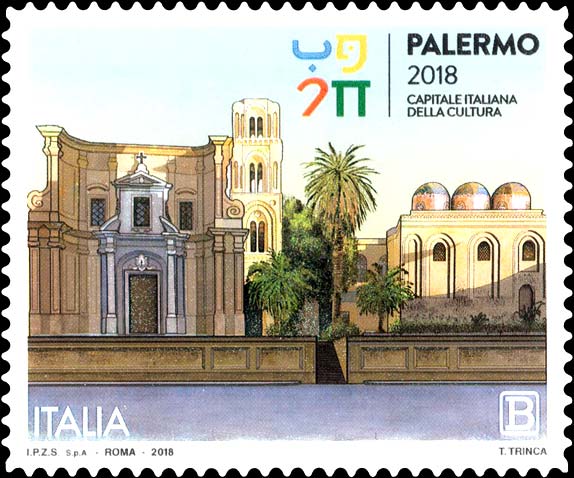 Francobollo Chiese di S. Maria dell'Ammiraglio, e di S. Cataldo -  2018