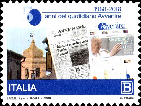 Francobollo Quotidiano Avvenire -  2018