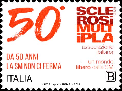 Francobollo Logo dell'Associazione Italiana Sclerosi Multipla -  2018