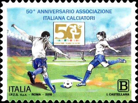 Francobollo Calciatori -  2018