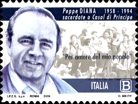 Francobollo Ritratto di Giuseppe Diana -  2019