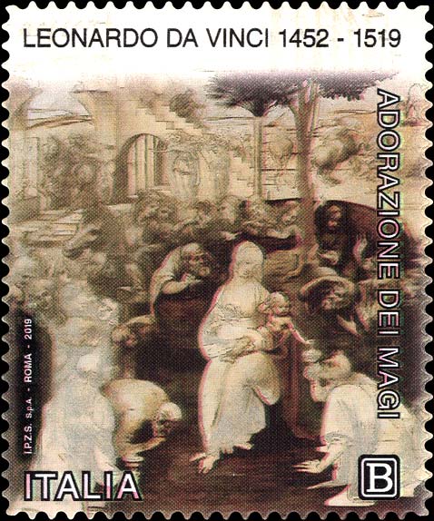 Francobollo Adorazione dei Magi -  2019