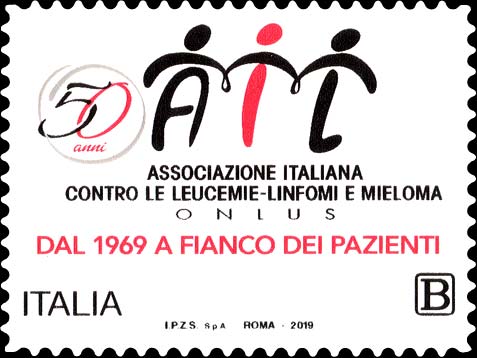 Francobollo Logo dell'AIL -  2019