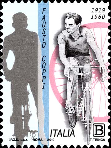 Francobollo Fausto Coppi Durante una Gara -  2019
