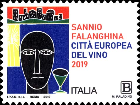 Francobollo Logo Ufficiale Città del Vino 2019 -  2019