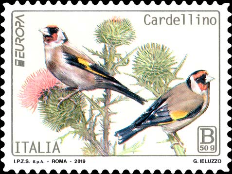 Francobollo Cardellino -  2019