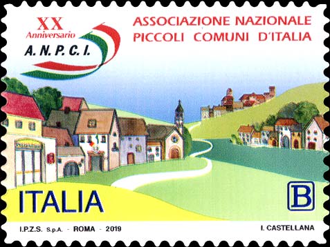 Francobollo Paese Collinare -  2019