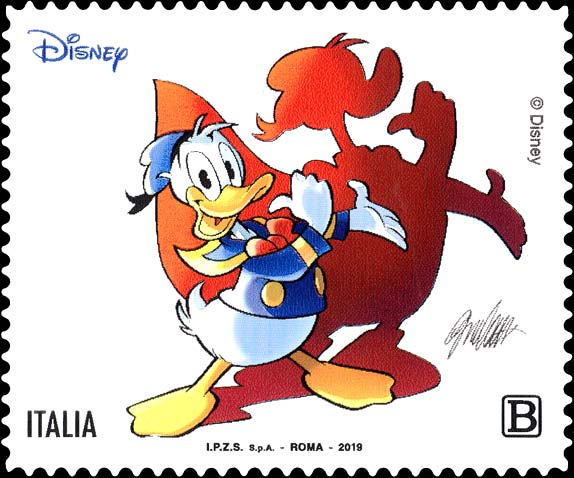 Francobollo Paperino e Sagoma di Paperinik -  2019