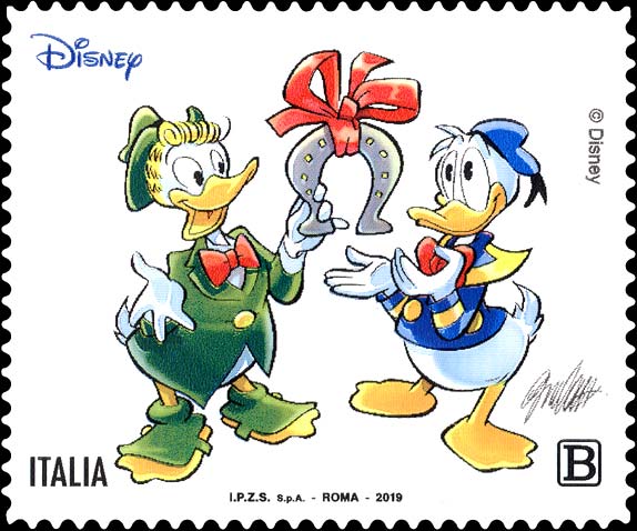 Francobollo Paperino e Gastone -  2019