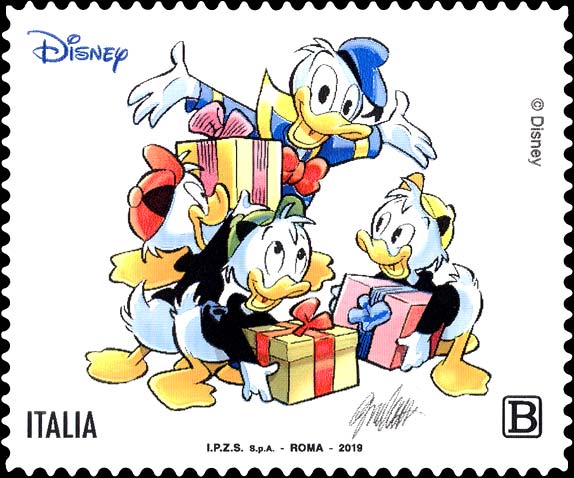 Francobollo Paperino e Qui Quo Qua -  2019