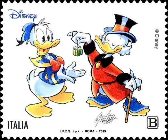Francobollo Paperino e Zio Paperone -  2019
