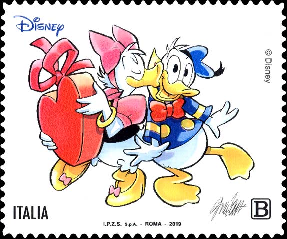 Francobollo Paperino e Paperina -  2019