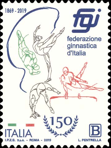 Francobollo Sagome di Ginnasti -  2019