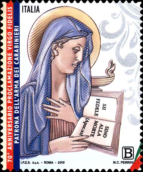 Francobollo Virgo Fidelis -  2019