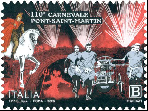 Francobollo Carnevale di Pont-Saint-Martin -  2020