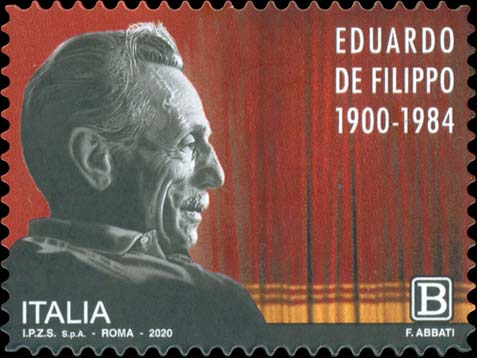 Francobollo Ritratto di Eduardo De Filippo -  2020