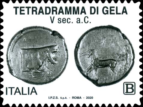 Francobollo Tetradramma di Gela -  2020