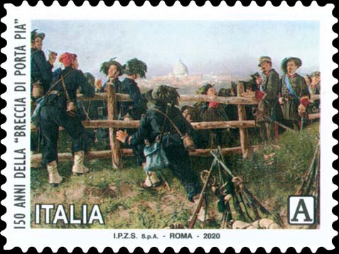 Francobollo I Bersaglieri, Opera di Michele Cammarano -  2020