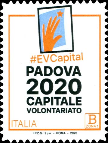 Francobollo Logo di Padova Capitale Europea del Volontariato 2020 -  2020