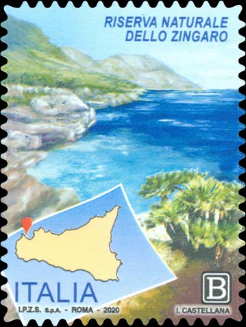 Francobollo Cala Marinella e Sagoma della Sicilia -  2020