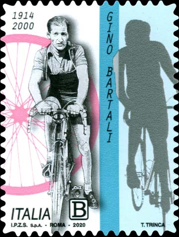 Francobollo Gino Bartali Durante una Gara -  2020