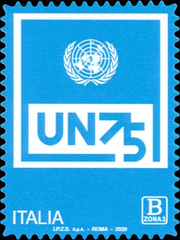 Francobollo Logo del 75° Anniversario delle Nazioni Unite -  2020