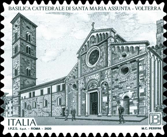 Francobollo Basilica di Volterra -  2020
