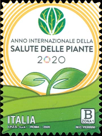 Francobollo Logo dell’Anno Internazionale della Salute delle Piante -  2020