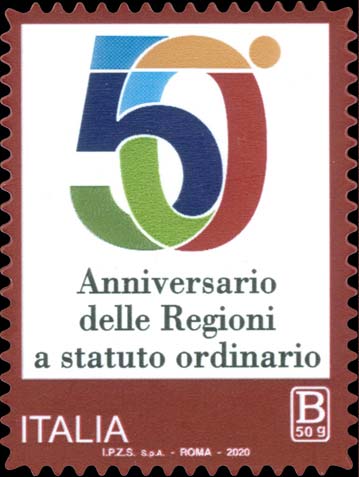 Francobollo Numero Ordinale “50°” -  2020
