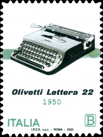Francobollo Macchina per Scrivere Portatile "Lettera 22" -  2020
