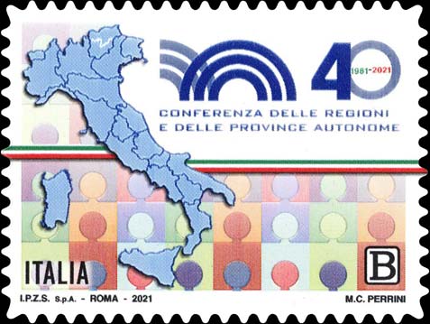 Francobollo Penisola Italiana -  2021
