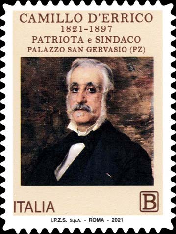 Francobollo Ritratto di Camillo d'Errico -  2021