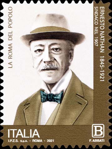 Francobollo Ritratto di Ernesto Nathan -  2021