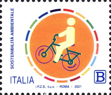 Francobollo Bicicletta Stilizzata -  2021