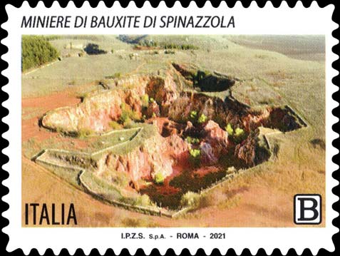 Francobollo Miniere di Bauxite di Spinazzola -  2021