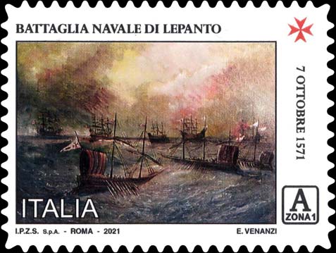 Francobollo Battaglia di Lepanto -  2021
