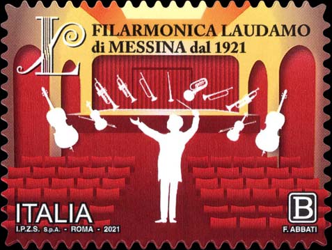Francobollo Direttore d'Orchestra e Strumenti Musicali -  2021