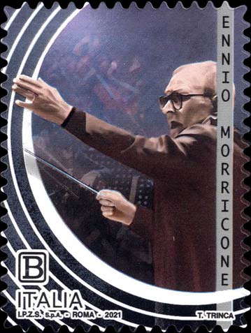 Francobollo Ritratto di Ennio Morricone -  2021