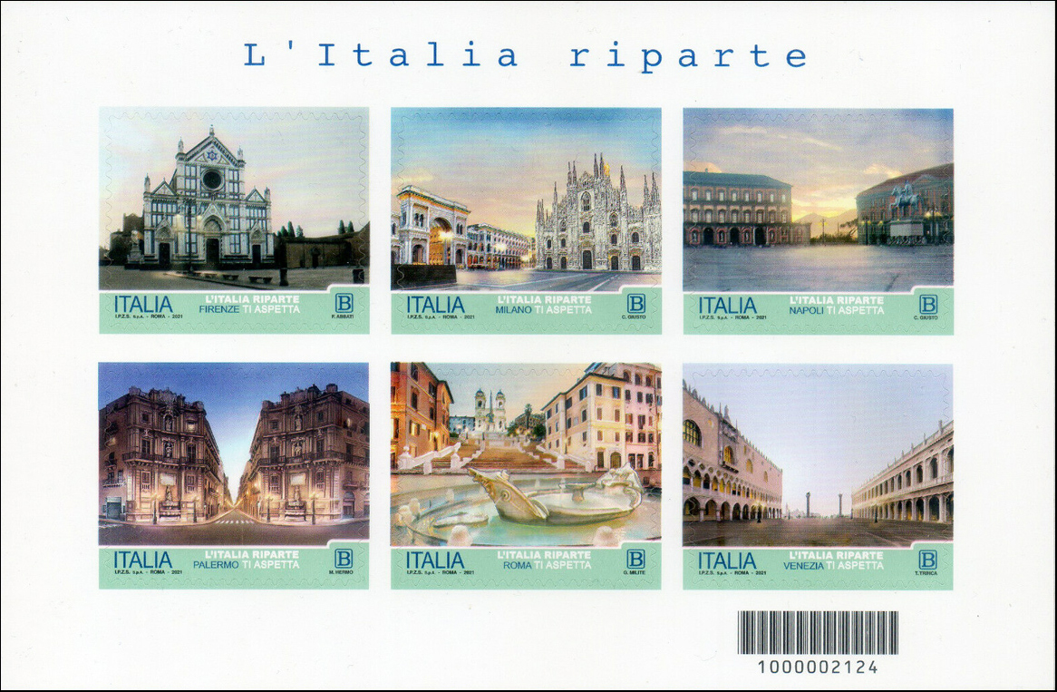 Francobollo Piazze Italiane -  2021